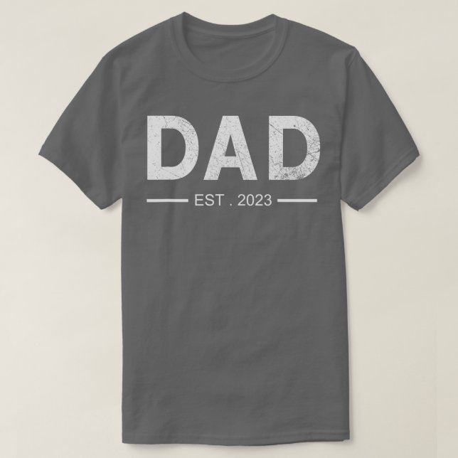 Dad Established Est 2023 Fathers Day Men Boys Gift T-Shirt (Design Front)