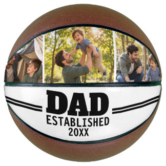 Dad Established Father Child Gift Basketball