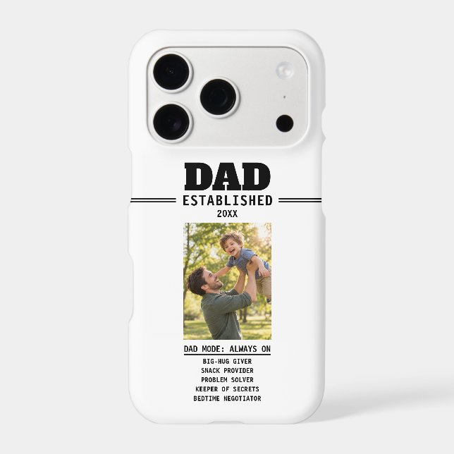 Dad Established Fatherhood Gift Iphone Case (Back)