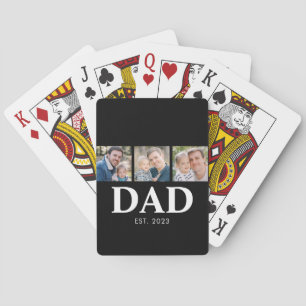 Dad Established Fathers Day 3 Picture Poker Cards