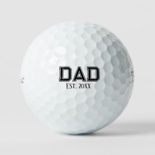 'Dad' Established Father's Day Keepsake  Golf Balls
