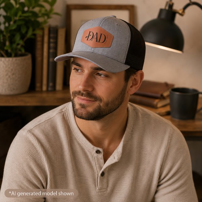 Dad Established  Leather Patch Hat (Creator Uploaded)