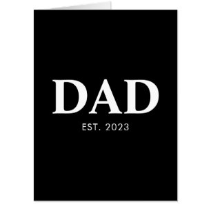 Dad Established Minimal Simple Fathers Day Card