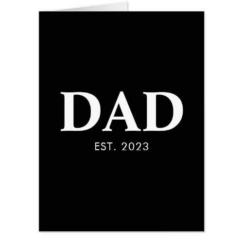 Dad Established Minimal Simple Fathers Day Card