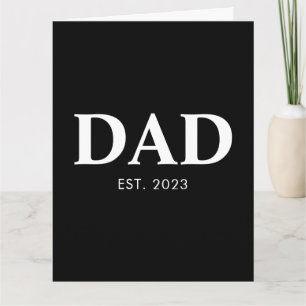 Dad Established Minimal Simple Fathers Day Card
