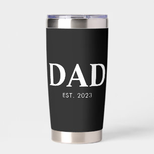 Dad Established Minimal Simple Text Est Year Insulated Tumbler