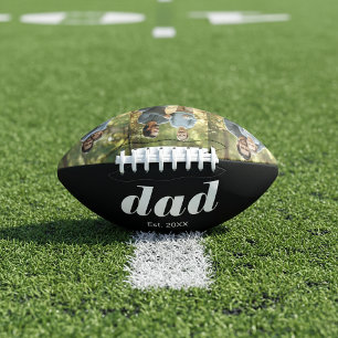 Dad Established Modern 3 Photo Football