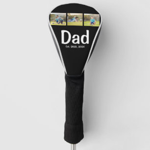 Dad Established Modern Black 3 Photo  Golf Head Cover