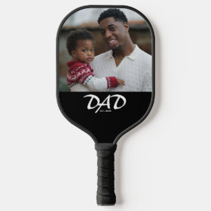 Dad Established Modern Bold Photo Pickleball Paddle