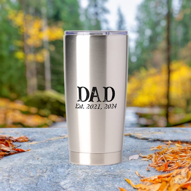  Dad Established Modern Minimalist Insulated Tumbler (Outdoor (Rotated))