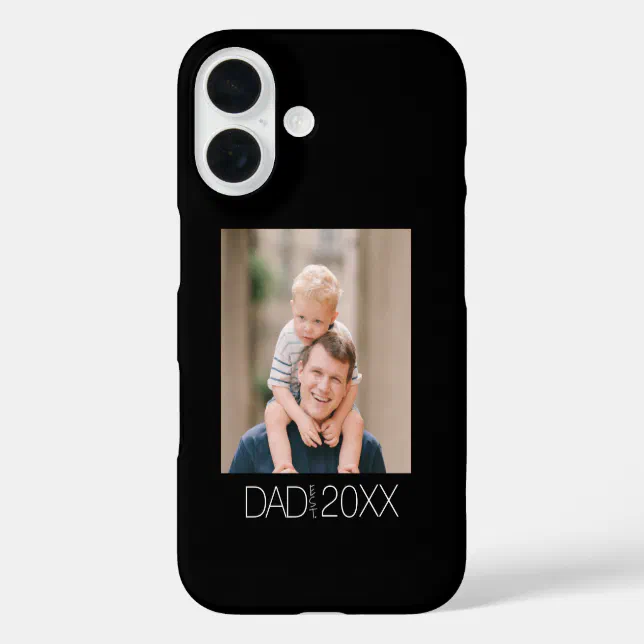 Dad Established Modern Photo Case-Mate iPhone Case | Zazzle