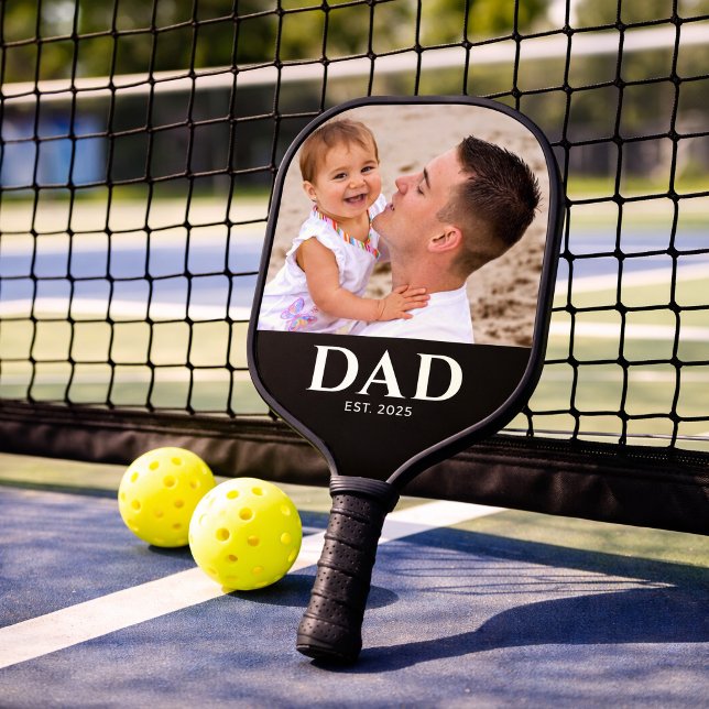 Dad Established Modern Photo Pickleball Paddle (Creator Uploaded)