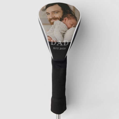 Dad Established Modern PhotoGolf Head Cover