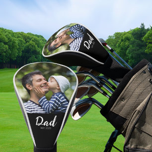Dad Established Modern Script Photo Golf Head Cover