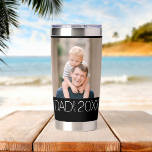 Dad Established Modern Script Photo Insulated Tumbler