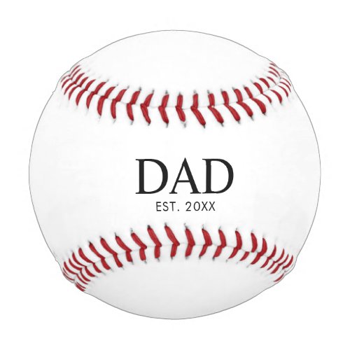 Dad Established New Dad Gift Baseball