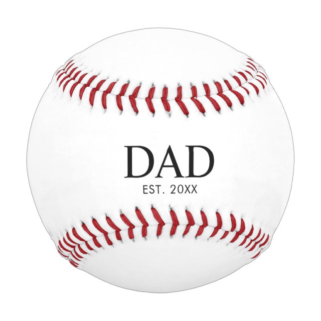 Dad Established New Dad Gift Baseball (Front)
