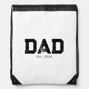 Dad Established New Dad Gift Drawstring Bag