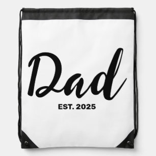 Dad Established New Dad Gift Drawstring Bag