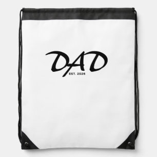 Dad Established New Dad Gift Drawstring Bag