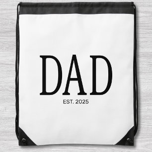 Dad Established New Dad Gift Drawstring Bag