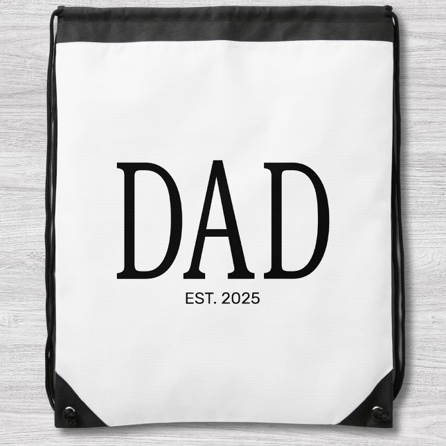 Dad Established New Dad Gift  Drawstring Bag (Creator Uploaded)