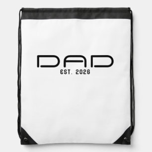 Dad Established New Dad Gift Drawstring Bag