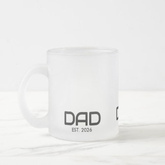 Dad Established New Dad Gift  Frosted Glass Coffee Mug
