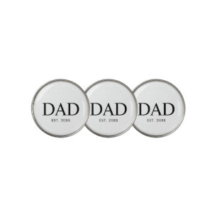 Dad Established New Dad Gift Golf Ball Marker