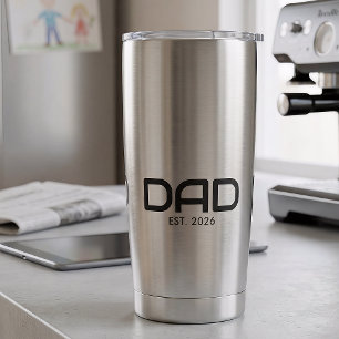 Dad Established New Dad Gift Insulated Tumbler