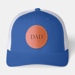 Dad Established New Dad Gift Leather Patch Hat