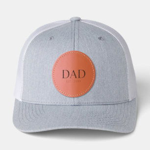 Dad Established New Dad Gift Leather Patch Hat