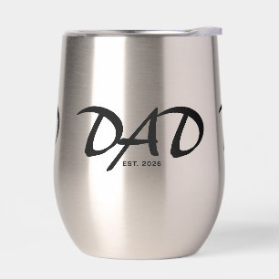 Dad Established New Dad Gift  Thermal Wine Tumbler