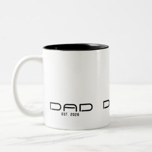 Dad Established New Dad Gift Two-Tone Coffee Mug
