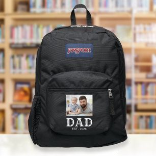 Dad Established New Dad Photo Gift Black JanSport Backpack