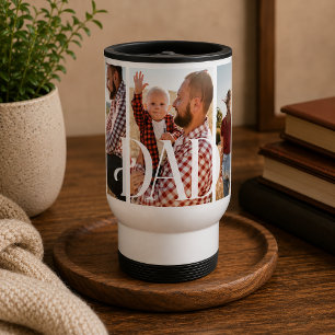 Dad Established Personalized Family Photo Travel Mug