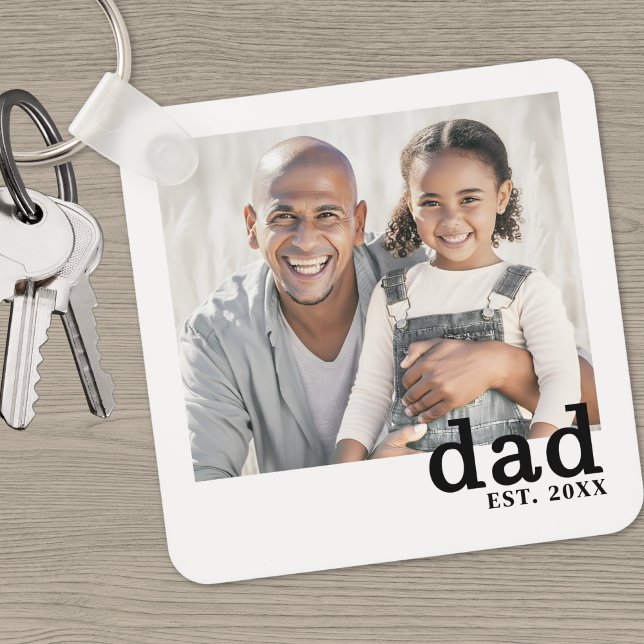 Dad Established Personalized Photo Keychain (Dad Established Personalized Photo keychain)