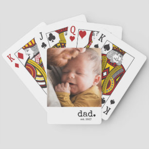 Dad Established Personalized Photo Poker Cards