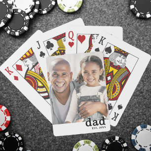 Dad Established Personalized Photo Poker Cards