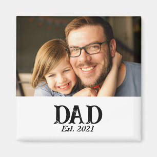 Dad Established Photo Father's Day Gift Magnet