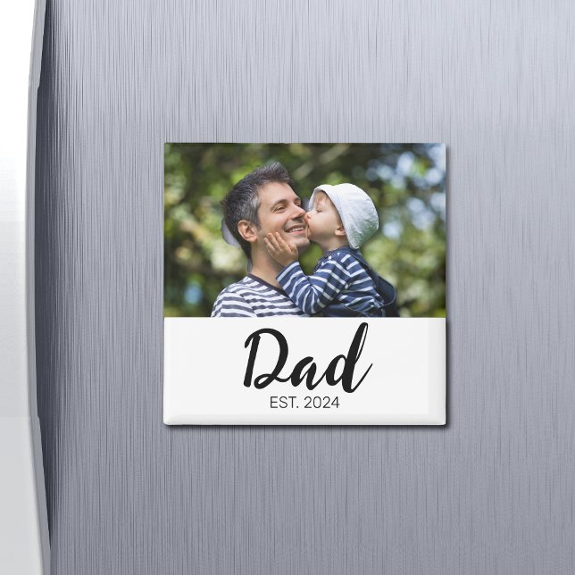 Dad Established Photo Father's Day  Magnet (Creator Uploaded)