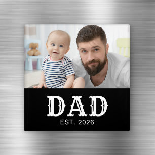Dad Established Photo Father's Day Magnet