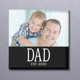 Dad Established Photo Father's Day Magnet