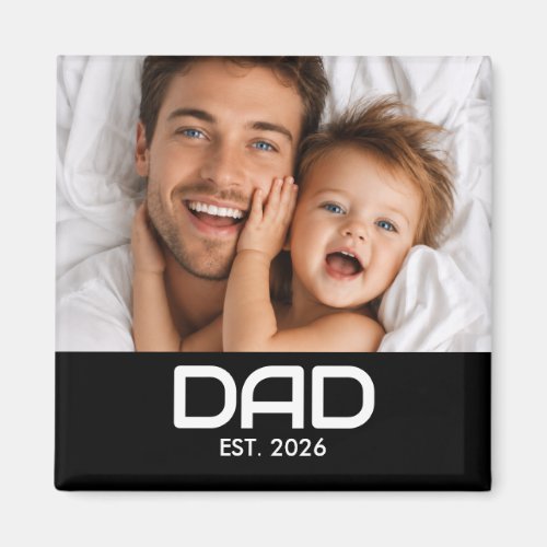 Dad Established Photo Father's Day Magnet