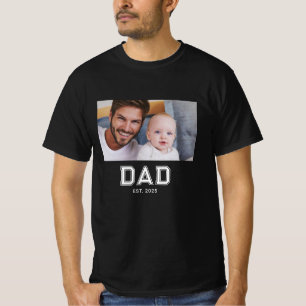 Dad Established Photo Father's Day T-Shirt