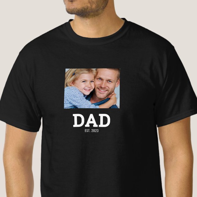 Dad Established Photo Father's Day T-Shirt (Creator Uploaded)