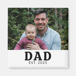 Dad Established Photo Gift  Magnet