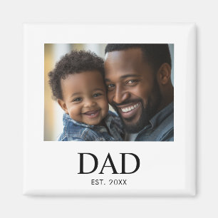 Dad Established Photo Gift  Magnet
