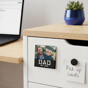Dad Established Photo Gift Magnet