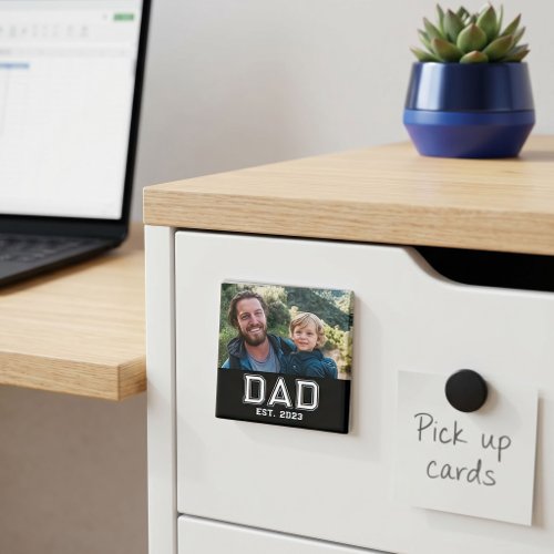 Dad Established Photo Gift Magnet